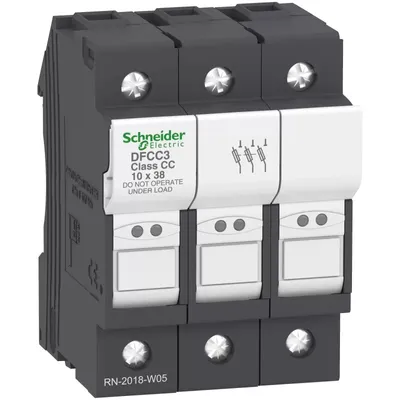 Obrázek produktu pro Držák pojistky Schneider Electric TeSys 3p 30 A, třída CC DFCC3