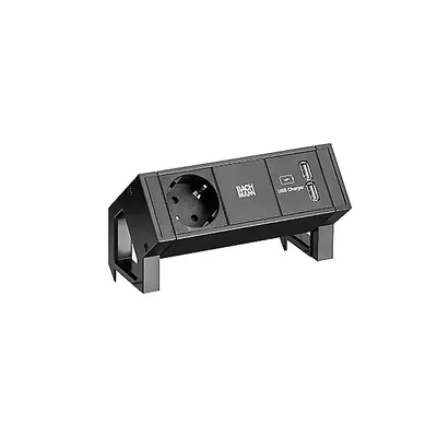 Immagine prodotto di BACHMANN DESK2 1xcontatto protettivo Caricatore USB GST18 nero (902.705)
