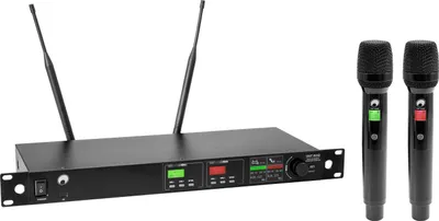 Immagine prodotto di Sistema microfonico wireless a 2 canali OMNITRONIC UHF-602 823-832/863-865 MHz