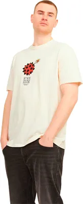 Produktbild von Jack & Jones Blockpop Plus Size Kurzarm-t-shirt Beige 4XL Mann Beige 4XL