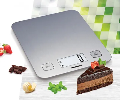Obrázek produktu pro Heinner HKS-5IX, Elektronická kuchyňská váha, 5 kg, 1 g, Nerezová ocel, Nerezová ocel, Nerezová ocel