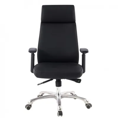 Produktbild von Chefsessel Drehstuhl ergonomisch mit Wippfunktion, Echt-Leder schwarz B/H/T ca. 67,5/117,5/57cm