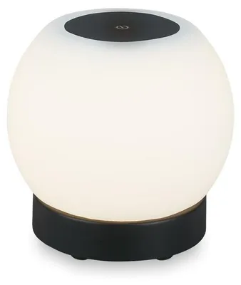 Produktbild von LED Tischlampe Akku Dimmbar Glas Kabellos Touch 3W schwarz Ø16cm Briloner