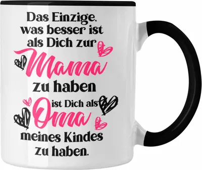 Produktbild von Trendation - Mutter Geschenk Mama Tasse Muttertag Muttertagsgeschenk Mama Tasse Spruch Kaffeetasse Spruch (Schwarz)