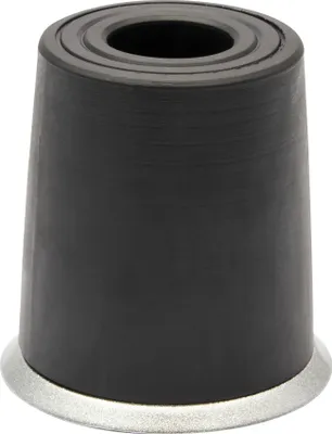Produktbild von WAGNER Boden-/Wandtürstopper VULKANO MIDI - Ø 35 x 35 mm, Metall/Vollgummi, silber/schwarz, zum Schrauben - 15208111
