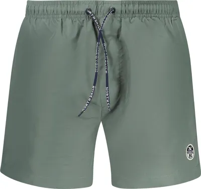 Produktbild von Herren-Badeshorts grün – Elastischer Bund, Taschen, Innenfutter