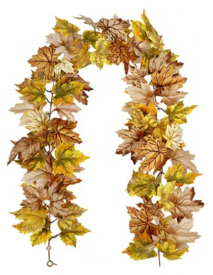 Produktbild von Künstliche Ahornblattgirlande (100/175 cm), UV-beständig, für Herbst, Halloween, Erntedankfest, Kaminsims, Veranda, Innen- und Außendekoration