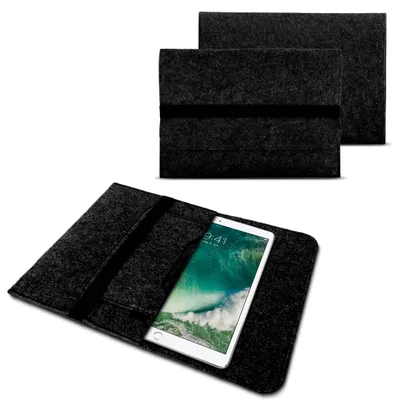 Produktbild von Tablet Tasche für Apple iPad Pro 2017 2018 Pro 10.5 Filz Hülle Schutzhülle CoverFarben:Dunkel Grau