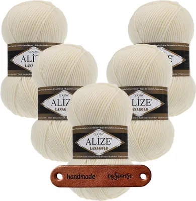 Produktbild von 5 x ALIZE Lanagold 1 Cream mit Label