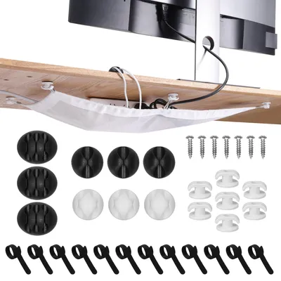 Produktbild von kwmobile Kabelmanagement Schreibtisch Kabelnetz - Kabel verstecken - Schreibtisch Kabelmanagement - Kabel Management Organizer - Kabelorganisation in