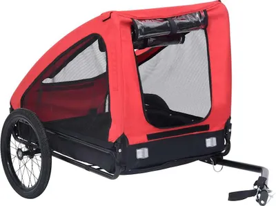 Obrázek produktu pro vidaXL Přívěs na kolo pro psy červený a černý