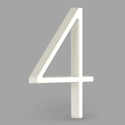 Imagen del producto de Placa de número de casa flotante, de 12 cm, blanca, para la dirección de la vivienda