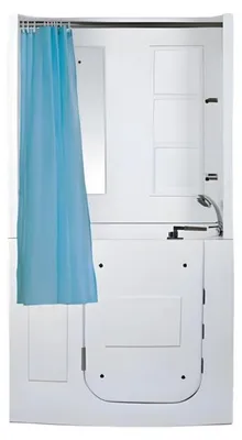 Produktbild von Dusch-Badekombination Duschbadewanne Multifunktionswanne Kombiwanne 110x68 cm