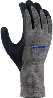 Produktbild von TOWA® Baumwoll-/Polyester-Strickhandschuhe PowerGrab® grau/blau 2230