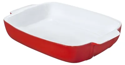 Image de Plat à four rectangulaire, Rouge, 35 x 25 cm - Pyrex | Signature