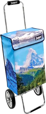 Obrázok produktu pre Nákupný vozík James - MATTERHORN - robustný nákupný vozík s individuálnym dizajnom - jednofarebný: modrý v prevedení: Chrome19