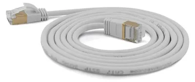 Image de Wantec 7187 Wantec Patchkabel SSTP CAT7 Ste. CAT6a d=4mm 1,00m   grau