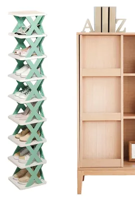 Imagen del producto de Estante plegable para zapatos, 9 niveles, diseño que ahorra espacio