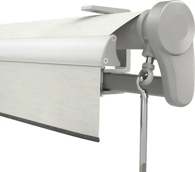Produktbild von SOLUNA Gelenkarmmarkise Trend 2,5x2 Stoff Dessin U190 Gestell Silber eloxiert Antrieb rechts inkl. Motor, Wandschalter,N