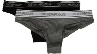 Immagine prodotto di Confezione 2 slip brasiliana donna bipack EMPORIO ARMANI articolo 163337 7A317, L, Cotone 95%,Spandex 5%