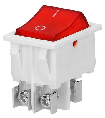 Produktbild von Schalter Ein/Aus, 10A, 250V, mit roter und weißer Beleuchtung