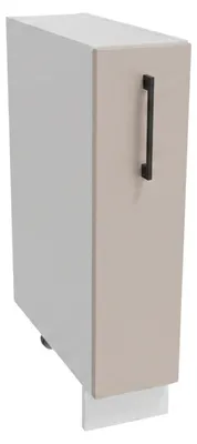 Produktbild von Küchenunterschrank 20 cm - Beige matt - mit Schublade und Korb mit 2 Einlegeböden - ohne Arbeitsplatte - Modulküche
