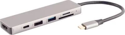 Produktbild von USB-C multiport Dockingstation, 6in1, HDMI, PD, Hub, SD