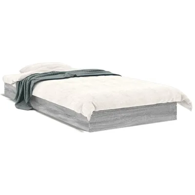 Immagine prodotto di vidaXL Struttura del letto grigio Sonoma 75x190 cm in legno