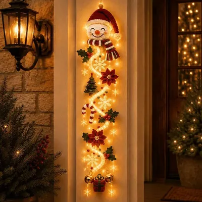 Produktbild von MerryCascade Glowing Christmas Türhänger mit beleuchtetem,A2