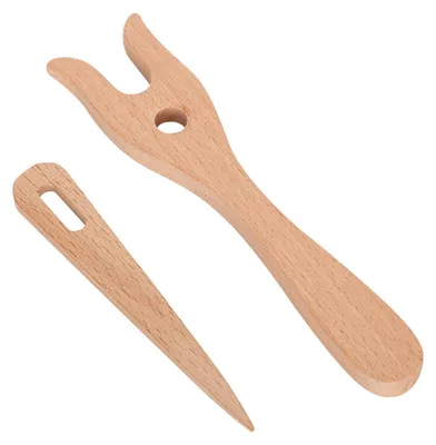 Obrázek produktu pro Dřevěné pletací nástroje typu vidlice DIY tkalcovské nástroje pro náramky, náhrdelníky a pletené nástroje