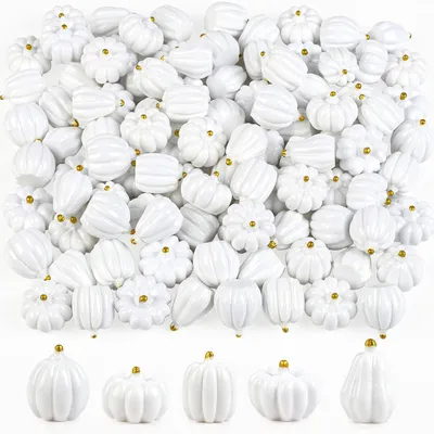 Image de Mini-courges en résine, 100 pièces, de 2 à 3,8 cm, pour la décoration d'automne