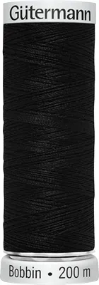 Produktbild von Gütermann Bobbin Untergarn, 200 m 1005 Schwarz