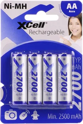 Produktbild von XCell Akku X2700 B4 Mignon AA Akku 4er Blister, Wiederaufladbarer Akku, AA, Nickel-Metallhydrid (NiMH), 1,2 V, 4 Stück(e), 2700 mAh