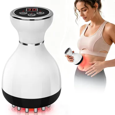 Produktbild von Lymphdrainage Massagegerät EMS, Elektrisches Körpermassagegerät Mit Wärmefunktion, 30 Stufen, Vibrationsmassage Für Beine Bauch Arme