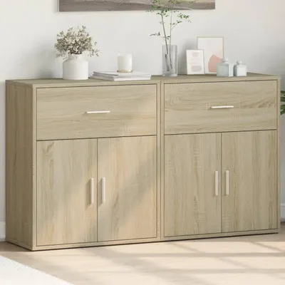 Obrázok produktu pre vidaXL Príborníky 2 ks Sonoma dub 60x31x70 cm Materiál na báze dreva