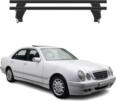 Image de Menabo Barres de toit Transversales pour Mercedes Classe E W210 1995-2002 Noir