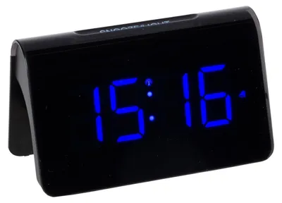 Produktbild von Digitaler Funkwecker ICON TFA Dostmann 60.2543, schwarz, mit blauen LED Leuchtziffern