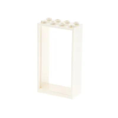 Produktbild von 1x Lego Tür Rahmen 2x4x6 weiß ohne Scheibe Türblatt Haus 4528140 60599