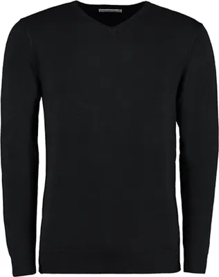Produktbild von Kustom Kit KK352 | Herren Arundel V-Neck Sweater / ® Standard 100 - Farbe: Black - Größe: XXL