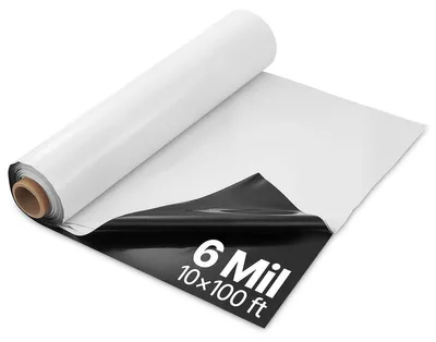 Produktbild von VEVOR PE Baufolie 3,05x30,48 m, Kunststofffolie, 0,15 mm dicke Abdeckfolie, Kuns
