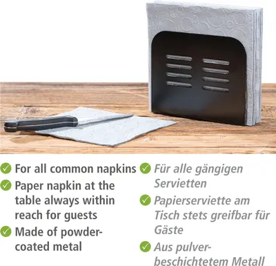 Produktbild von Serviettenhalter Baco Schwarz