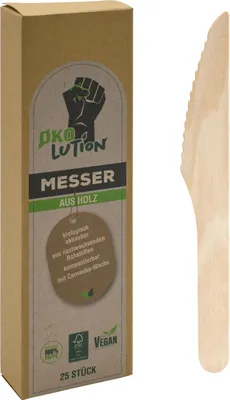Produktbild von Holzmesser - Birke 16,5cm 25Stück