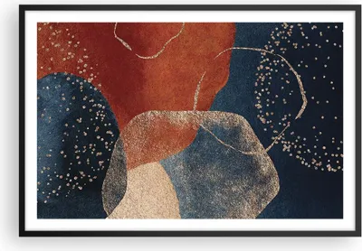 Produktbild von Gerahmtes Poster - Schwarzer Rahmen - Die Farben Formen Geometrie - 91,5x61 cm - Wand Bild - Wanddeko - Wandbilder - Kunstposter - Wandposter - Bilderrahmen - Bilder - Kunstdruck - P2BAA91x61-5098