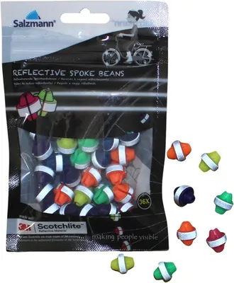 Productafbeelding van Reflecterende spaakclips fiets - Set van 36 - Klik-klak-effect - Voor ronde spaken