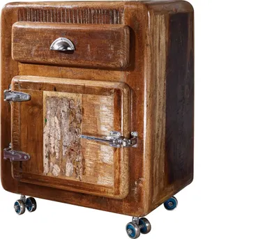Image de MASSIVMOEBEL24 | Meuble d'appoint 55x38 Bois de récupération laqué Multicolore FREEZY #143