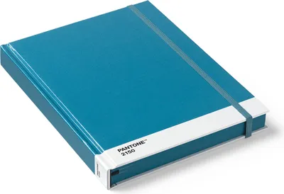 Produktbild von PANTONE Notizbuch L, unliniert, 96 Seiten, inkl. Gummiband-Verschluss und Lesezeichen, Farbe:Blue 2150