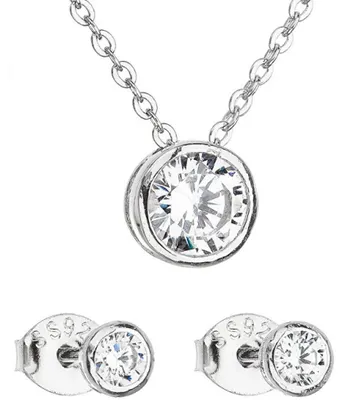 Immagine prodotto di Set di gioielli con orecchini e collana di zirconi 19007.1