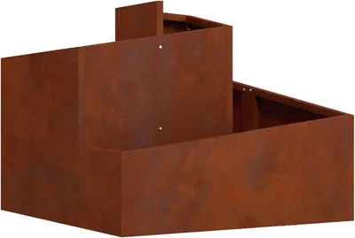 Produktbild von Gartentopf aus Cortenstahl mit Rost-Finish, 60 x 60 x 50 cm