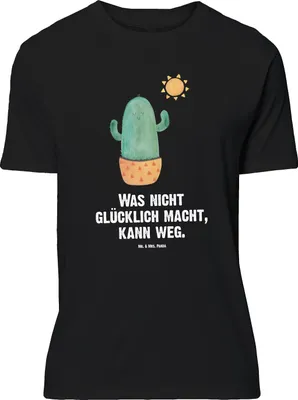 Produktbild von Mr. & Mrs. Panda Größe L T-Shirt Kaktus Sonne - Schwarz - Geschenk, Liebeskummer, Tshirt, Shirt, Geschenkidee, Scheidung, Kakteen, Trennung, mit Spruch