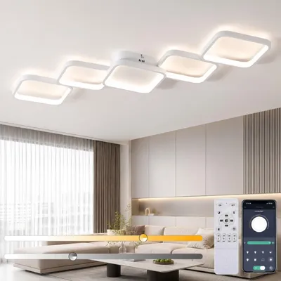 Image de Plafonnier LED dimmable avec télécommande et température de couleur réglable